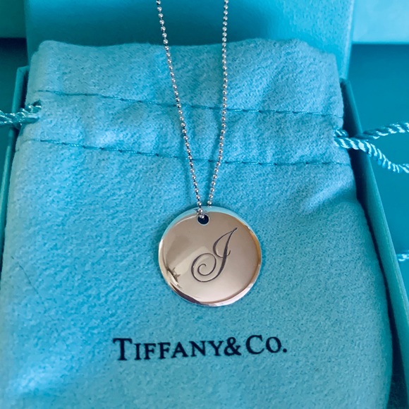 Tiffany & Co. Jewelry - Tiffany & Co. Silver LG Initial “J” Bead Necklace